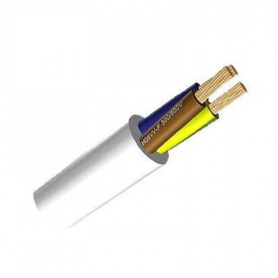 Kábel H05VV-F 3x2,5mm2 fehér MT