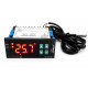 EW-JX1002 digitális termosztát 230V, 2 relés, NTC érzékelővel