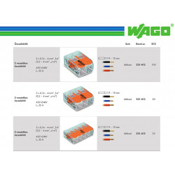 Wago új karos (csatos) vezeték összekötő, 2 x 4mm²